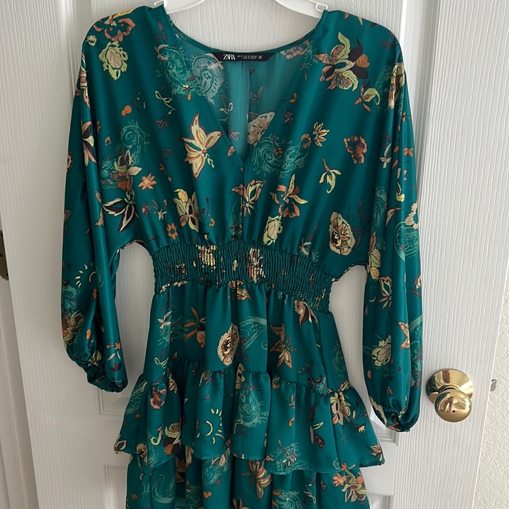 Mini Green Zara Dress! Worn Once. Size Small